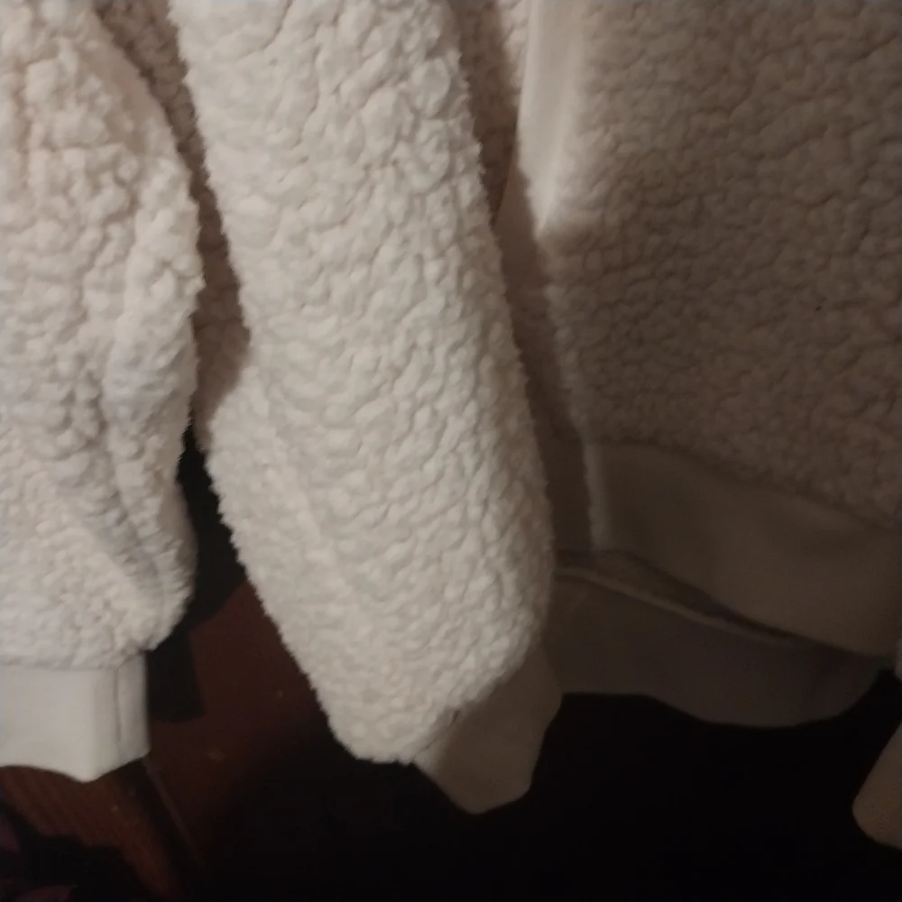 PINK Victoria's Secret Cream Hooded Sweatshirt - Picture 5 of 6